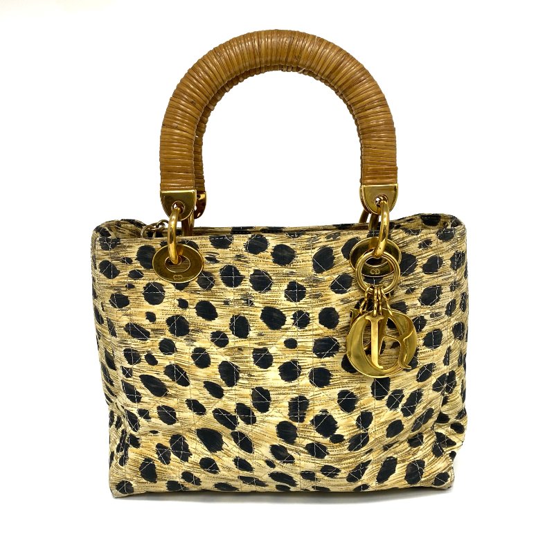 ☆ Christian Dior 迪奧 Beige Nylon Leopard Lady 2Way Bag 米色尼龍豹紋兩用袋 - 257021599-1
