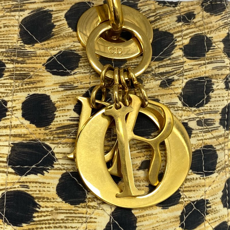 ☆ Christian Dior 迪奧 Beige Nylon Leopard Lady 2Way Bag 米色尼龍豹紋兩用袋 - 257021599-8