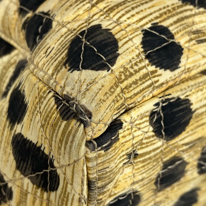 ☆ Christian Dior 迪奧 Beige Nylon Leopard Lady 2Way Bag 米色尼龍豹紋兩用袋 - 257021599-11