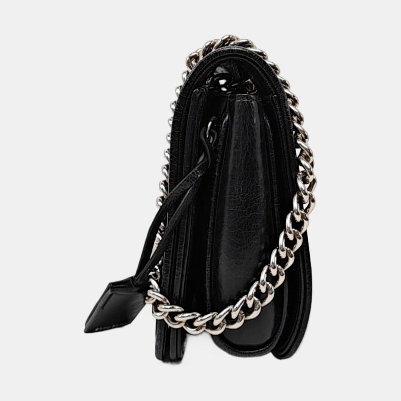 Miu Miu 黑色牛皮單肩包斜挎包 銀色五金-1