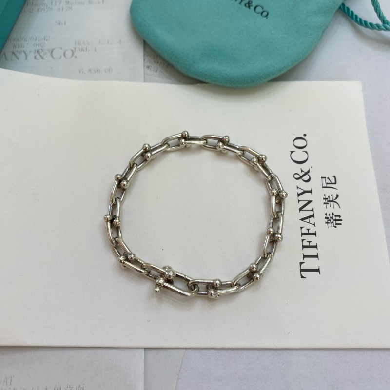 Tiffany hardwear系列925纯銀手鍊 鏈長17.5cm 全套-0