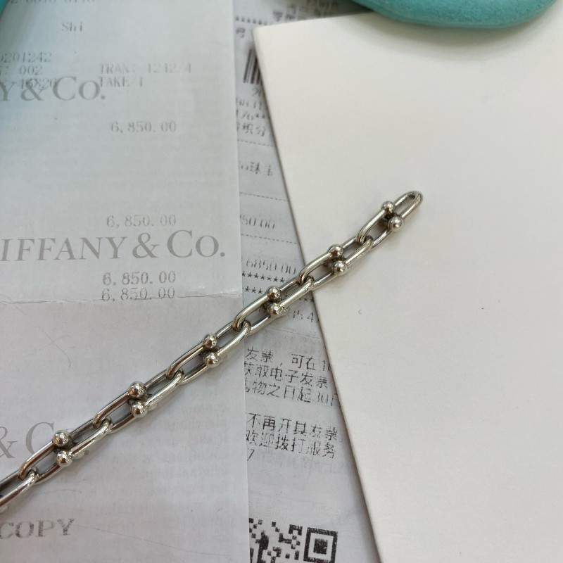 Tiffany hardwear系列925纯銀手鍊 鏈長17.5cm 全套-5