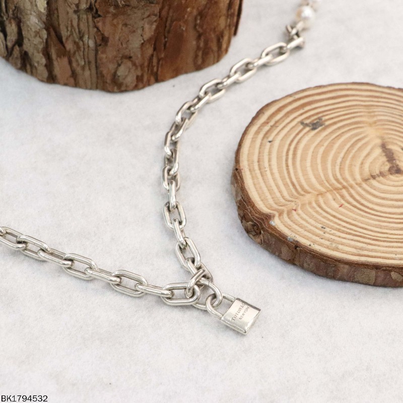 Tiffany & co HardWear系列Ag925銀珍珠項鍊 58.5cm-1