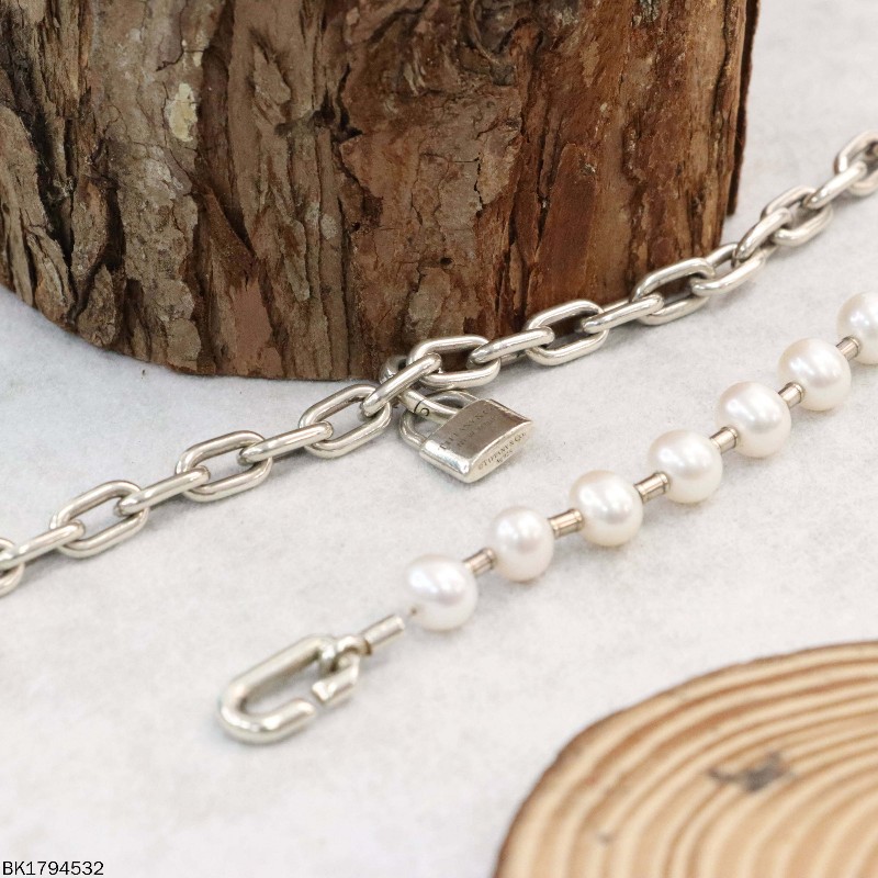 Tiffany & co HardWear系列Ag925銀珍珠項鍊 58.5cm-2