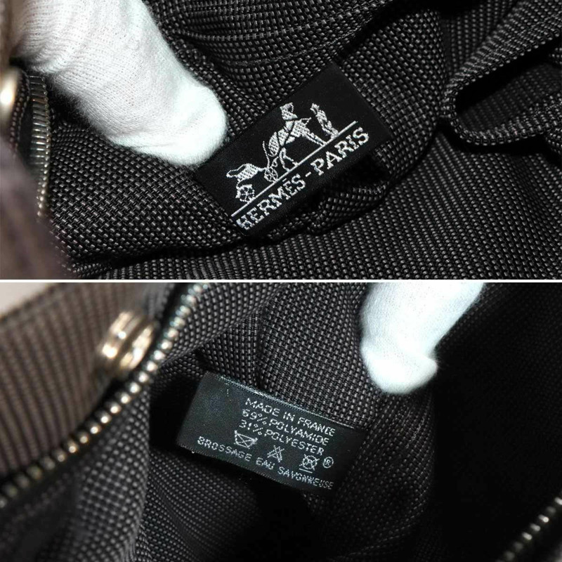 愛馬仕 Her Line Sac Ad PM 雙肩包,灰色帆布-5