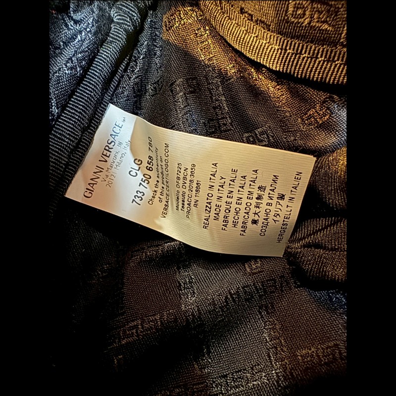 Versace 紅底金色彩繪皮革腰包-19