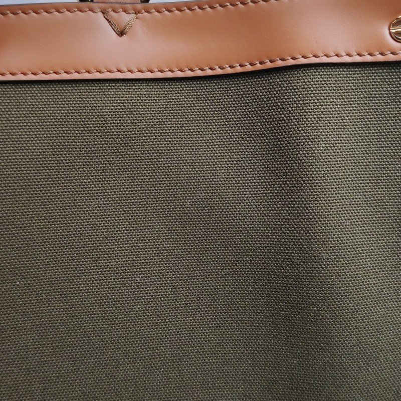 Fendi X-Tote 中號 牛皮帆布帆布手袋同色系FF浮凸圖案刺繡單肩包-12