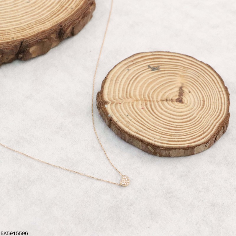 Tiffany & co Bean design 18K玫瑰金鑽石項鍊-4