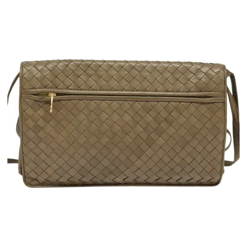 【日本直送】BOTTEGA VENETA INTRECCIATO 皮革肩背包 米色 金色 正品 bs29313-1