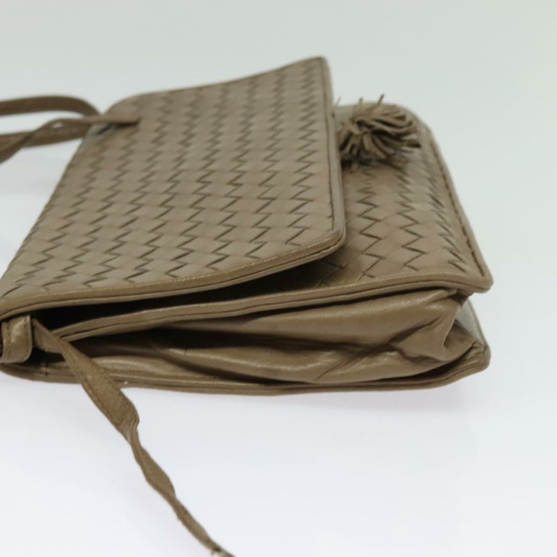【日本直送】BOTTEGA VENETA INTRECCIATO 皮革肩背包 米色 金色 正品 bs29313-2