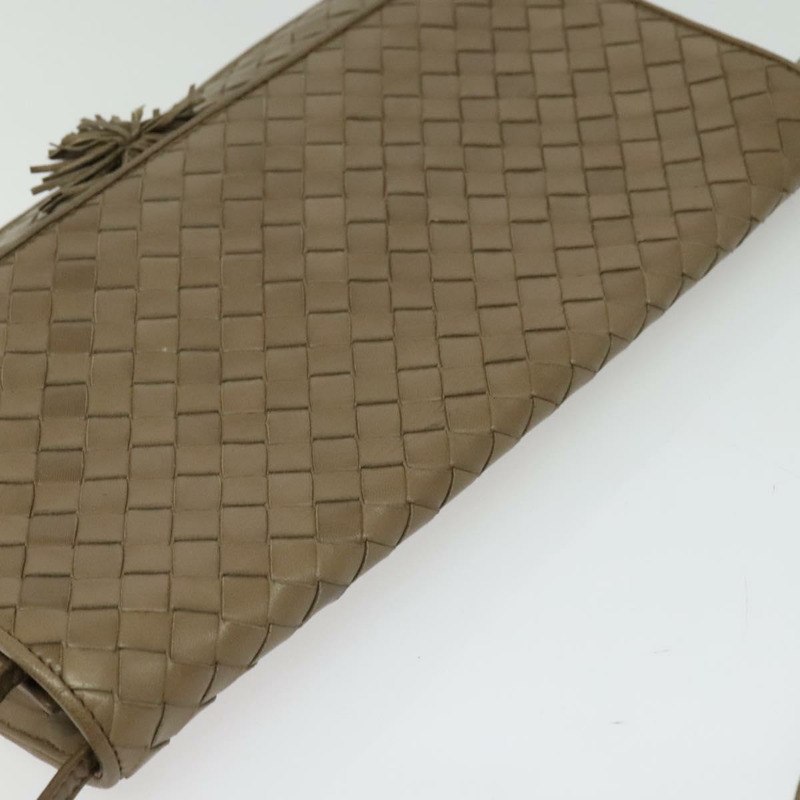 【日本直送】BOTTEGA VENETA INTRECCIATO 皮革肩背包 米色 金色 正品 bs29313-5