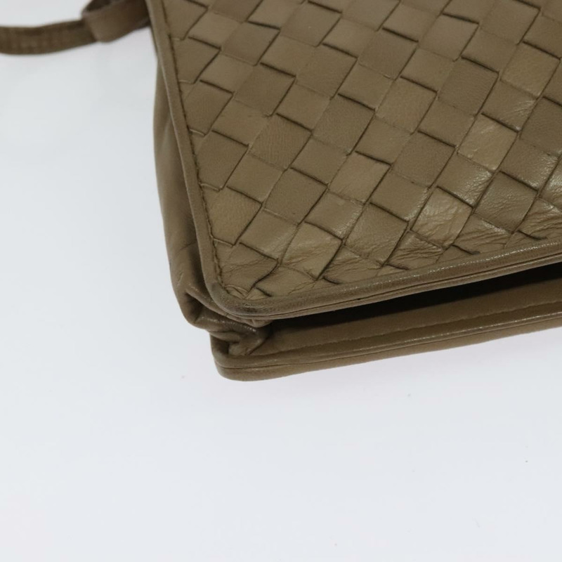 【日本直送】BOTTEGA VENETA INTRECCIATO 皮革肩背包 米色 金色 正品 bs29313-14