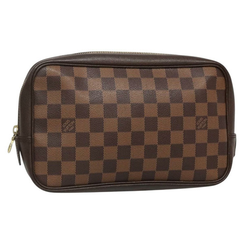 路易威登 Damier Ebene Trousse Bathroomte25 手拿包 N47624 LV 正品 bs29220