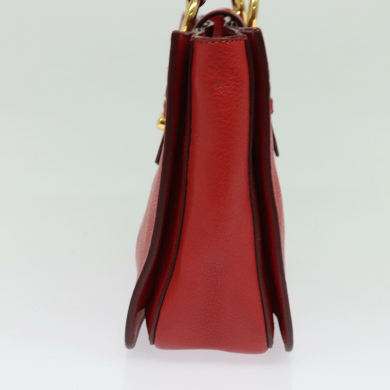 【日本直送】Miu Miu 手提包 皮革 紅色 金色 正品 bs29282-3