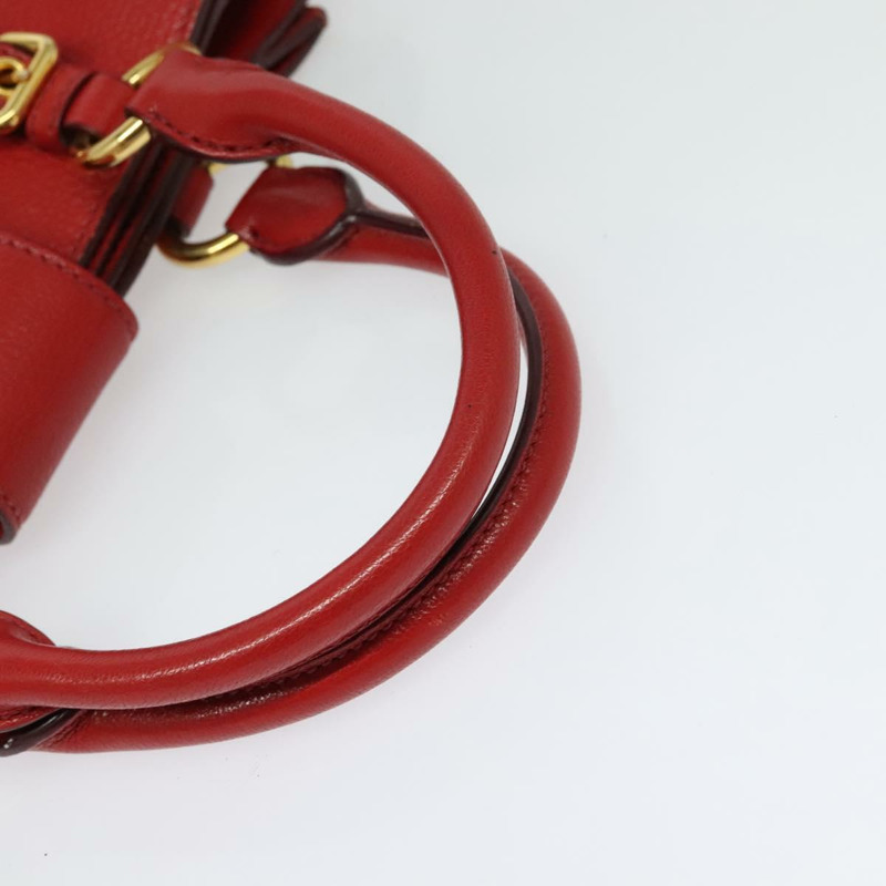 【日本直送】Miu Miu 手提包 皮革 紅色 金色 正品 bs29282-6