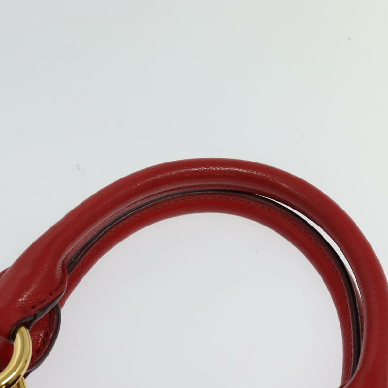 【日本直送】Miu Miu 手提包 皮革 紅色 金色 正品 bs29282-13