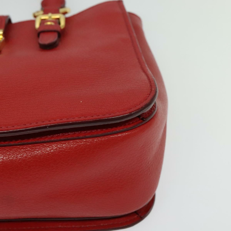 【日本直送】Miu Miu 手提包 皮革 紅色 金色 正品 bs29282-14