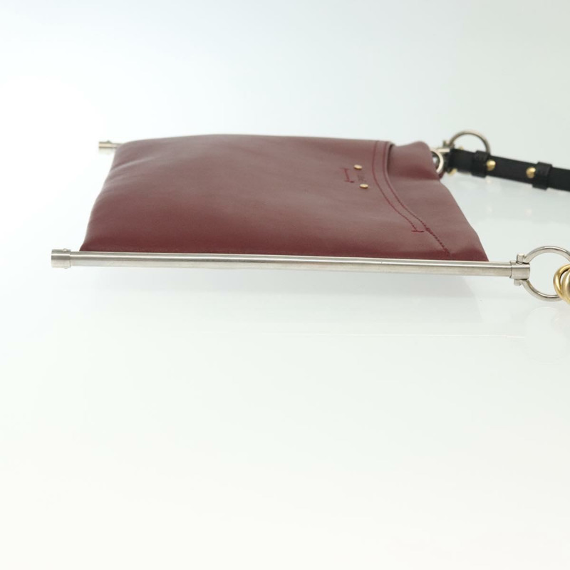 【日本直送】Chloe 皮革雙肩包 波爾多紅 金 銀色 正品 bs29200-2