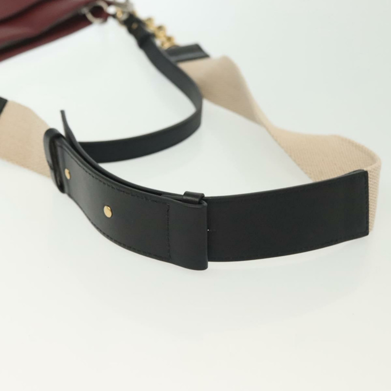 【日本直送】Chloe 皮革雙肩包 波爾多紅 金 銀色 正品 bs29200-7