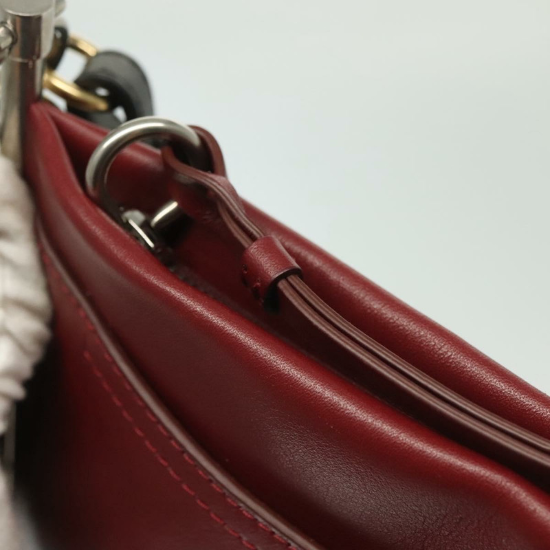 【日本直送】Chloe 皮革雙肩包 波爾多紅 金 銀色 正品 bs29200-9