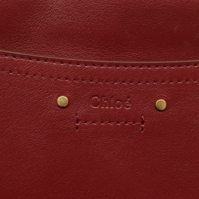 【日本直送】Chloe 皮革雙肩包 波爾多紅 金 銀色 正品 bs29200-18