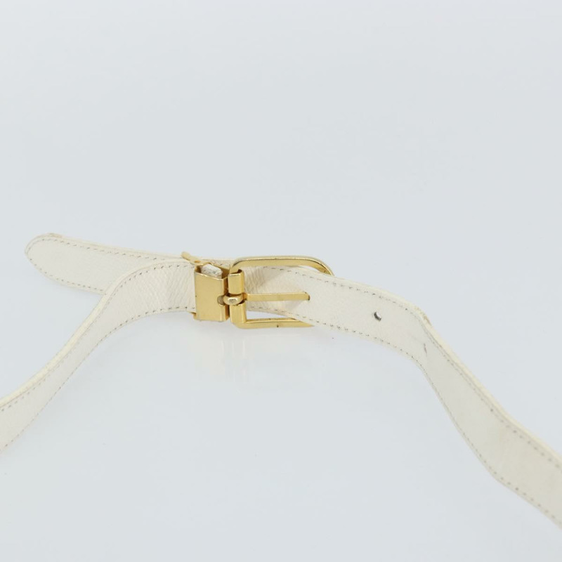 【日本直送】Christian Dior 蜂巢帆布肩背包 PVC 白色金色 正品 142676-7