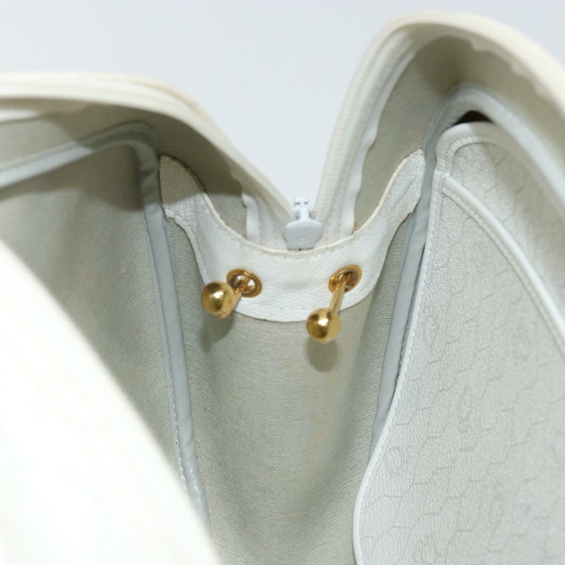 【日本直送】Christian Dior 蜂巢帆布肩背包 PVC 白色金色 正品 142676-18