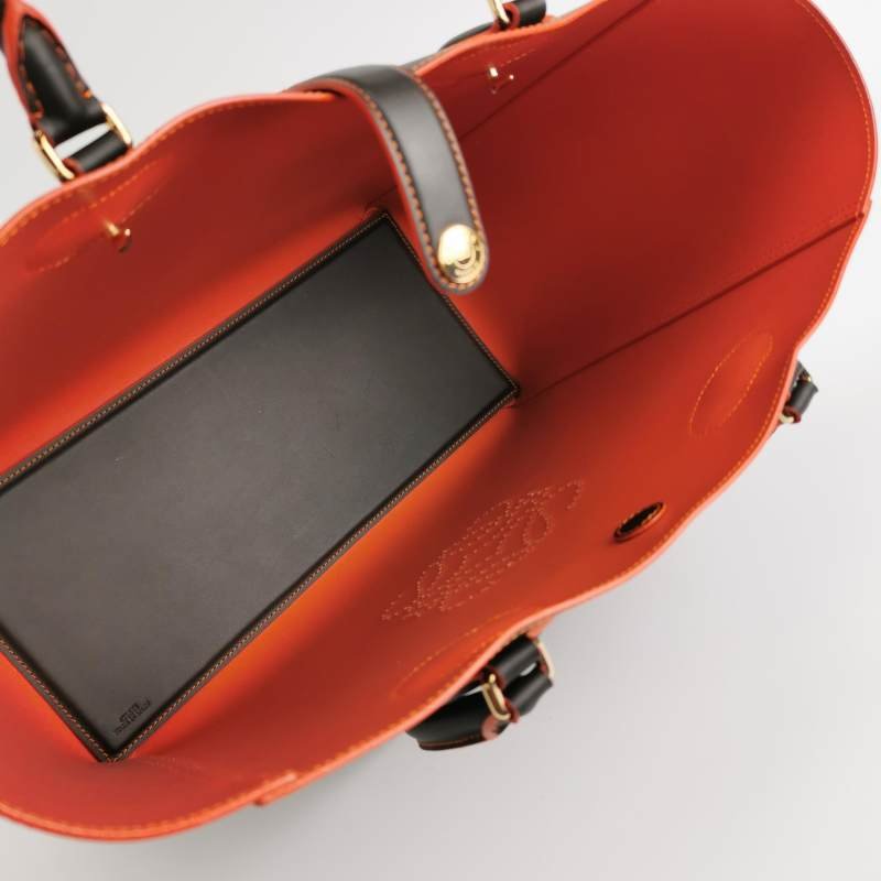 Loewe Leo牛皮鏤空Logo子母包手提包-7