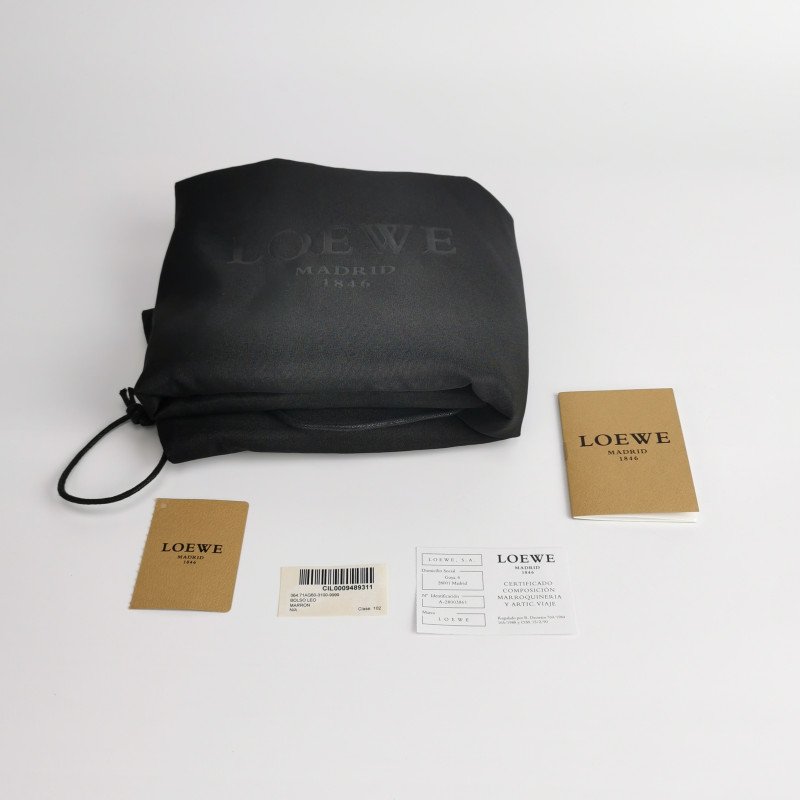 Loewe Leo牛皮鏤空Logo子母包手提包-8