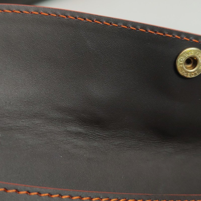 Loewe Leo牛皮鏤空Logo子母包手提包-17