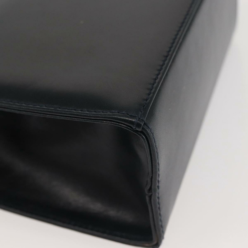 【日本直送】Salvatore Ferragamo Vala 手提包 皮革 海軍藍 金色 正品 142756-15