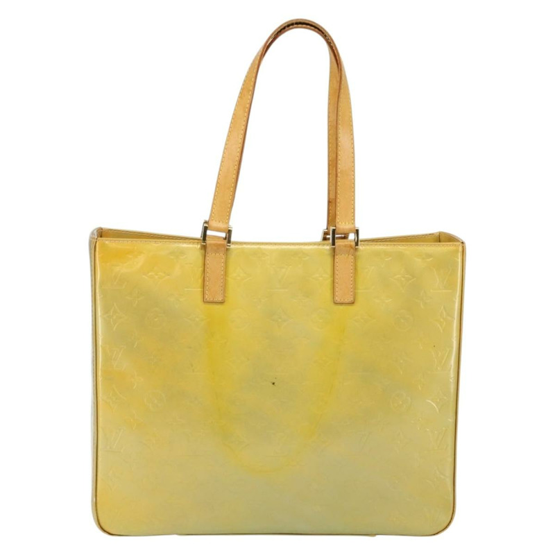 【日本直送】路易威登 Monogram Vernis Columbus 灰色手提包 M91028 LV Auth 142612-1