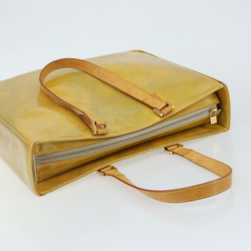 【日本直送】路易威登 Monogram Vernis Columbus 灰色手提包 M91028 LV Auth 142612-5