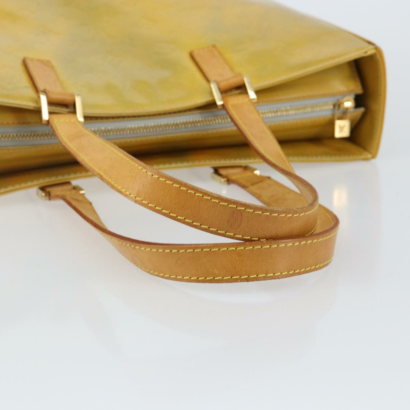 【日本直送】路易威登 Monogram Vernis Columbus 灰色手提包 M91028 LV Auth 142612-6