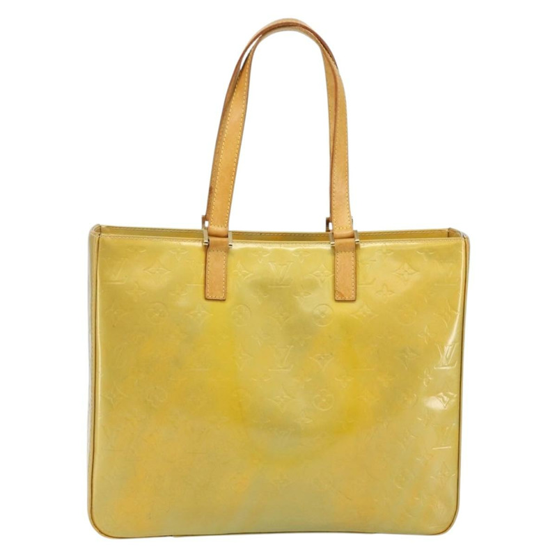 【日本直送】路易威登 Monogram Vernis Columbus 灰色手提包 M91028 LV Auth 142612-12