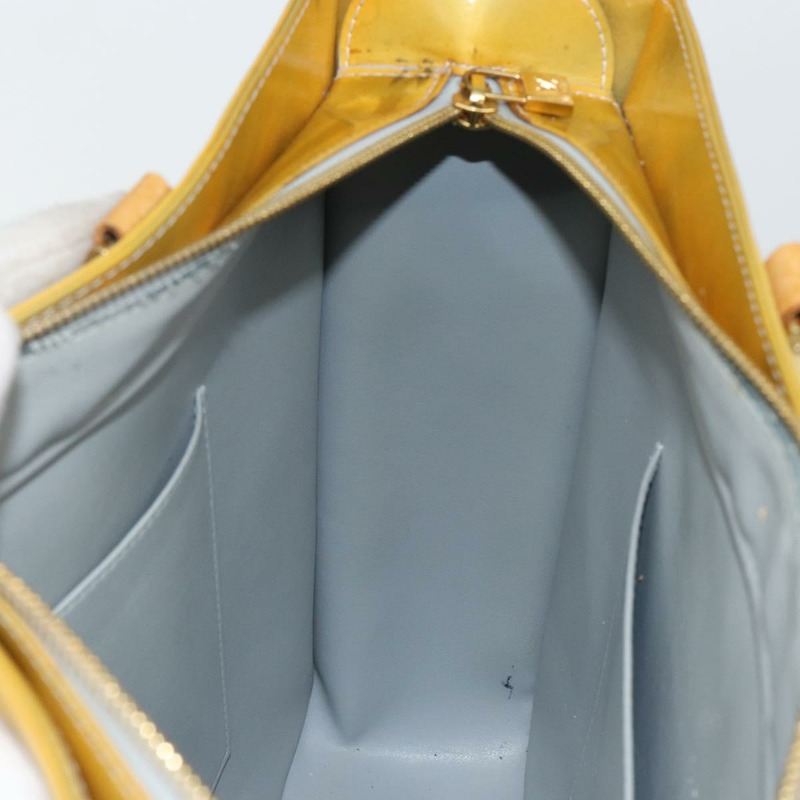 【日本直送】路易威登 Monogram Vernis Columbus 灰色手提包 M91028 LV Auth 142612-20