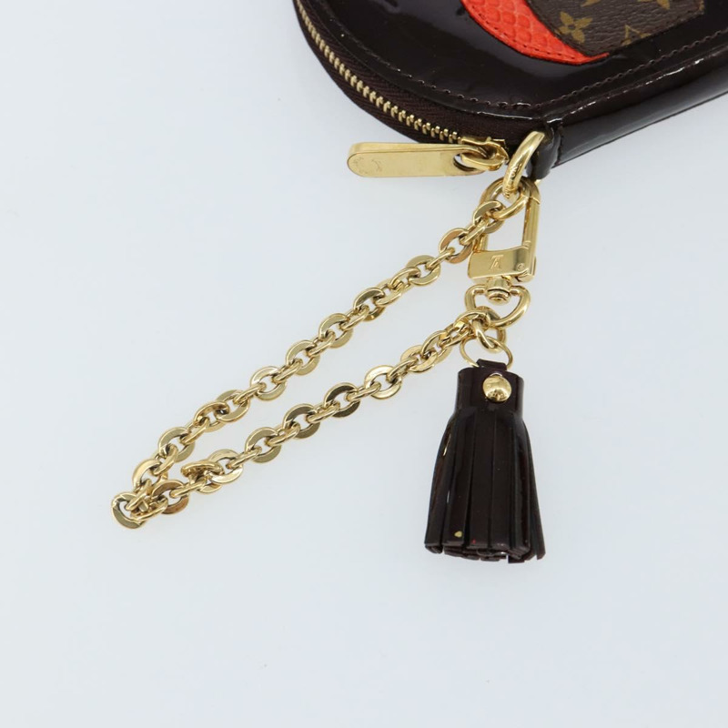【日本直送】路易威登 Vernis Porte Monnaie 淡褐色零錢包 Amarante M91386 正品 142760-7