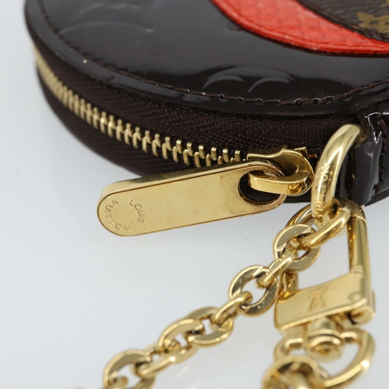 【日本直送】路易威登 Vernis Porte Monnaie 淡褐色零錢包 Amarante M91386 正品 142760-8