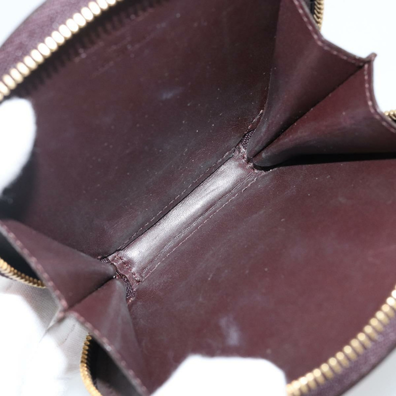 【日本直送】路易威登 Vernis Porte Monnaie 淡褐色零錢包 Amarante M91386 正品 142760-9