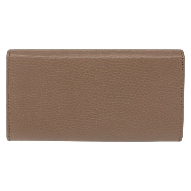 【日本直送】GUCCI GG Marmont 長版皮夾 皮革 淺棕色 456116 正品 142697-1