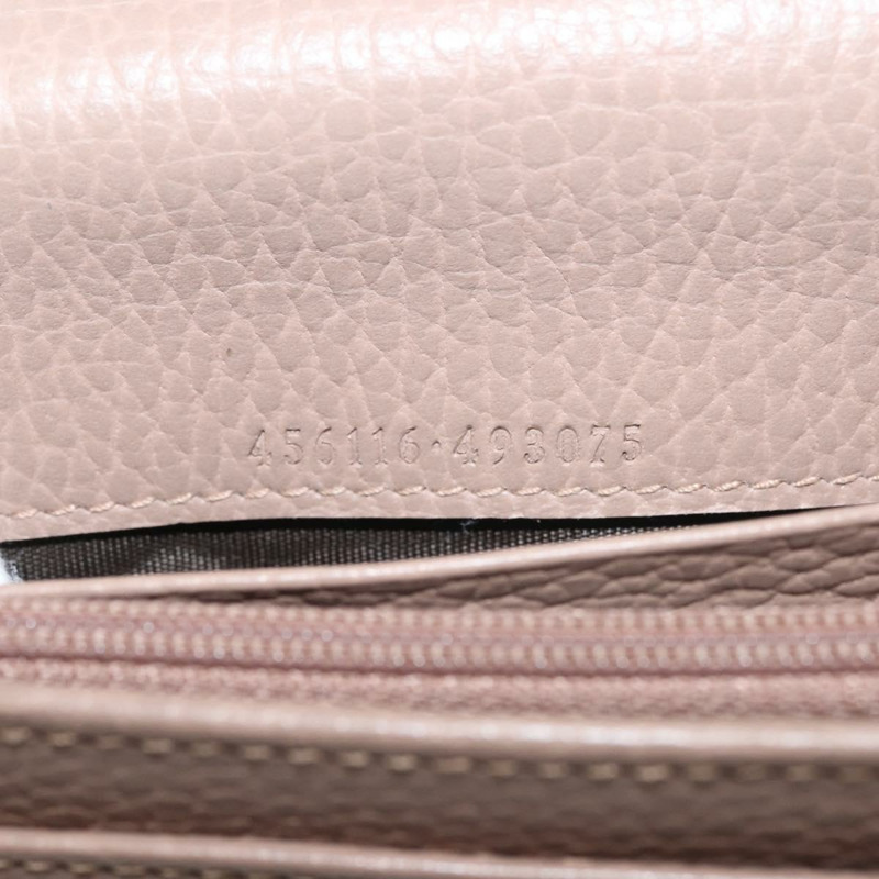 【日本直送】GUCCI GG Marmont 長版皮夾 皮革 淺棕色 456116 正品 142697-10