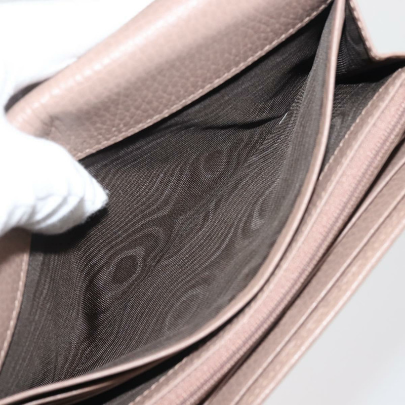 【日本直送】GUCCI GG Marmont 長版皮夾 皮革 淺棕色 456116 正品 142697-17