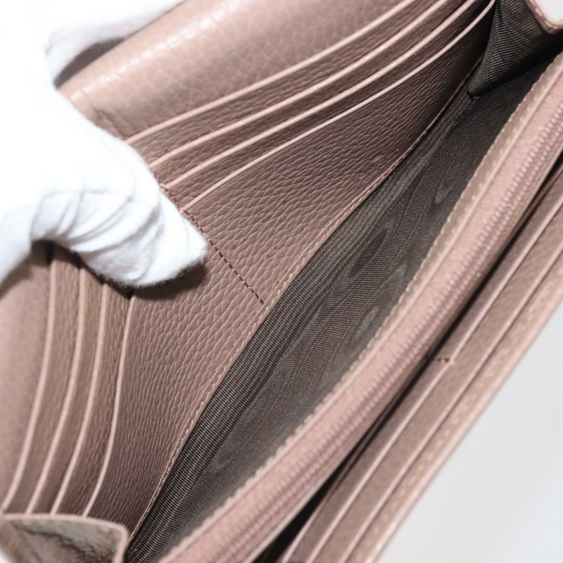 【日本直送】GUCCI GG Marmont 長版皮夾 皮革 淺棕色 456116 正品 142697-18