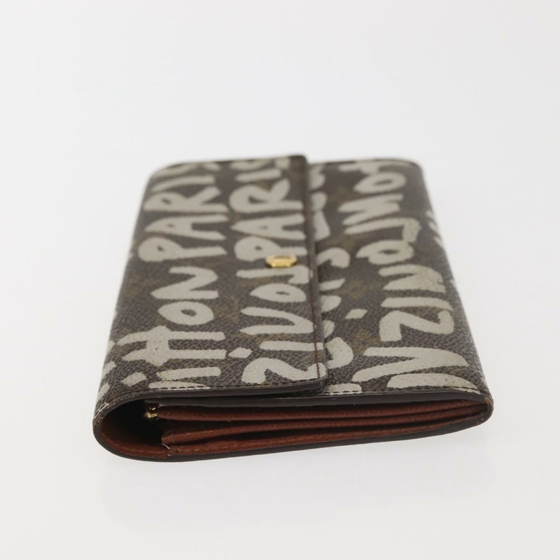 【日本直送】路易威登 Monogram 塗鴉 Porte Monnaie Credit 白色 M92189 LV 正品 142699-2