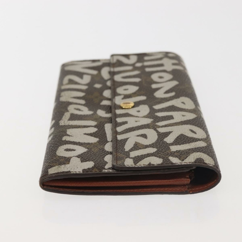 【日本直送】路易威登 Monogram 塗鴉 Porte Monnaie Credit 白色 M92189 LV 正品 142699-3