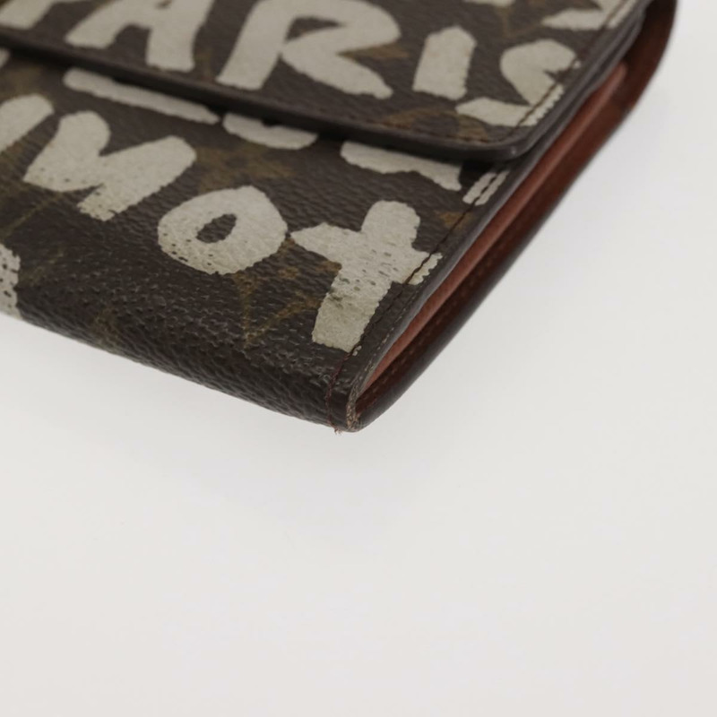 【日本直送】路易威登 Monogram 塗鴉 Porte Monnaie Credit 白色 M92189 LV 正品 142699-6