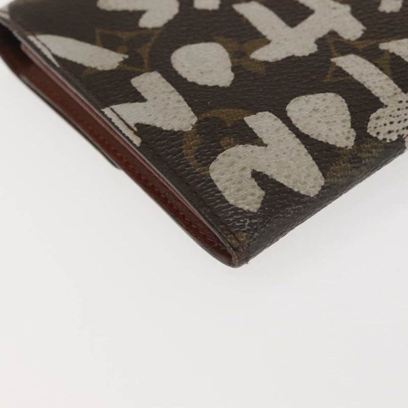 【日本直送】路易威登 Monogram 塗鴉 Porte Monnaie Credit 白色 M92189 LV 正品 142699-15