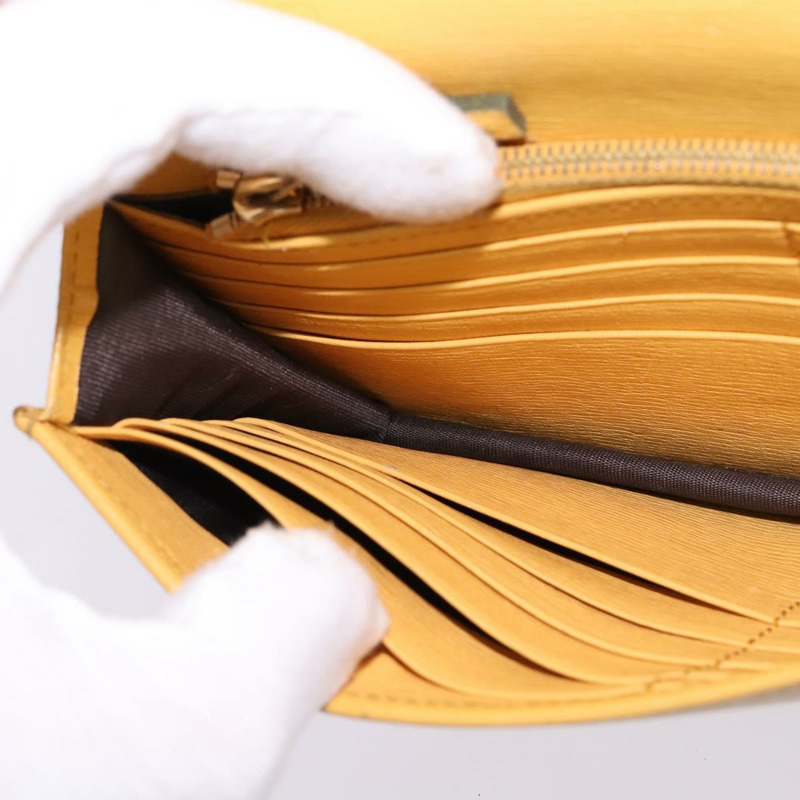 【日本直送】GUCCI 鏈條單肩包 皮革 黃色 354697 正品 142696-19