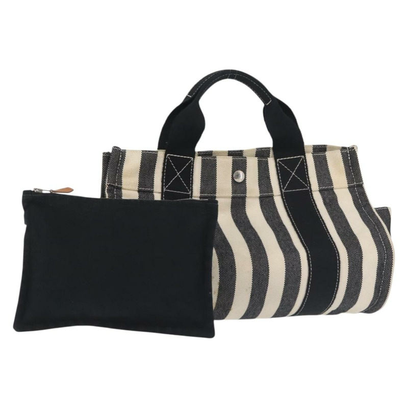 【日本直送】愛馬仕 Cannes PM 手袋 帆布 白色 黑色 正品 hk3009-0