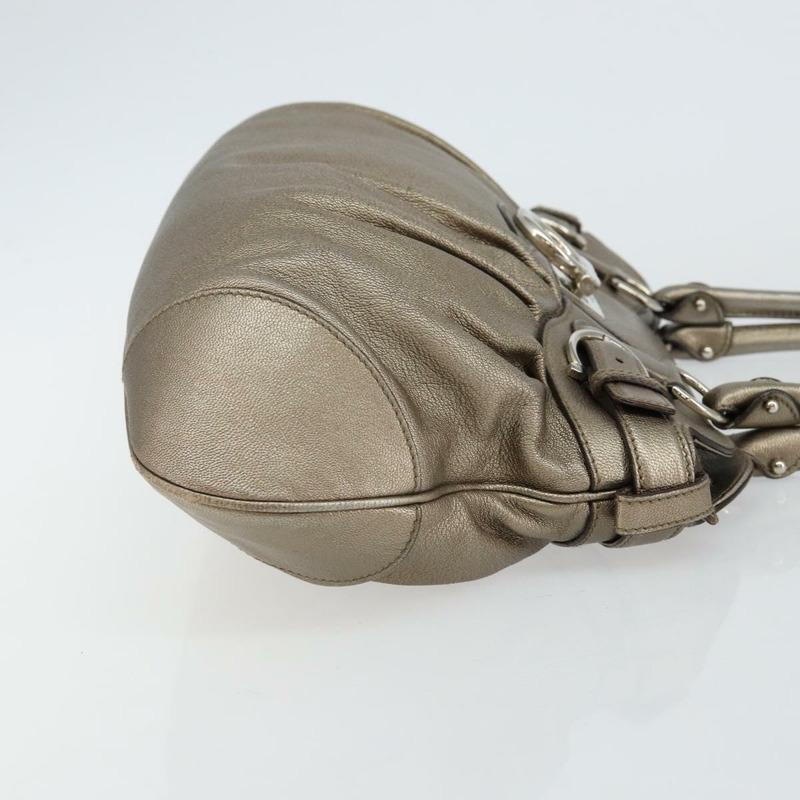 【日本直送】Salvatore Ferragamo Gancini 手提包 皮革 香檳金 正品 hk2984-2